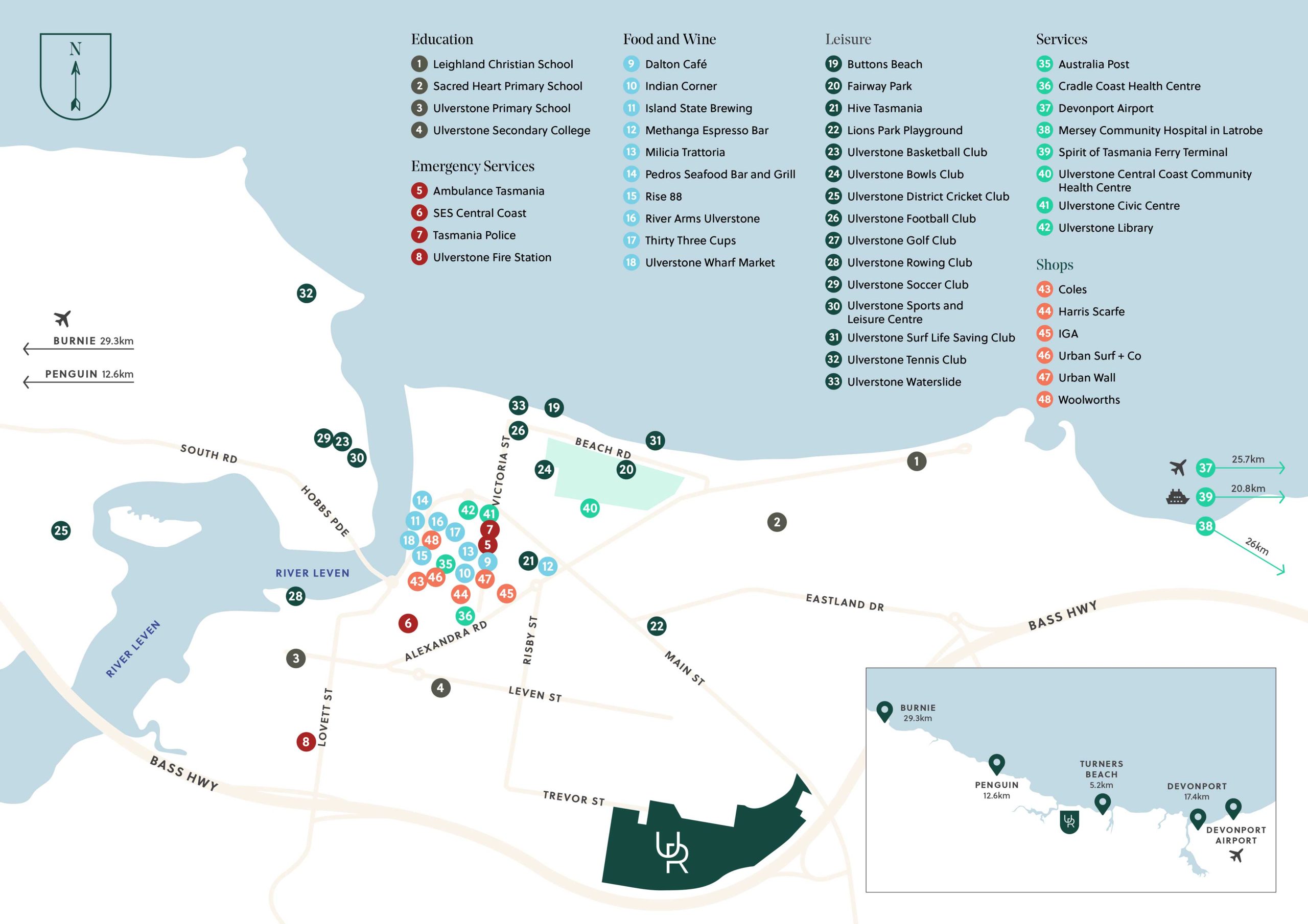 Ulverstone Postcode Location - Ulverstone Rise